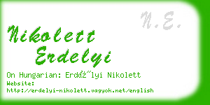 nikolett erdelyi business card